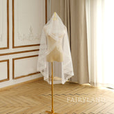 36'' Short Bridal Veils Ribbon Edge Women's Wedding Veil minimalist veil