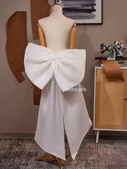 Oversized White Bow Train – Elegant Bridal Back Bow Accessory for Wedding Photoshoots by FAIRYLAND