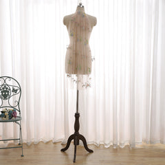 Floral Embroidered Tulle Veil – Lightweight Sheer Wedding Accessory for Brides