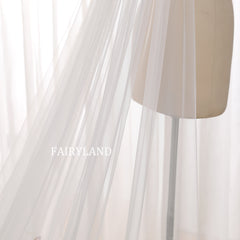 Floral Embroidered Cathedral Veil – Long Boho Bridal Train