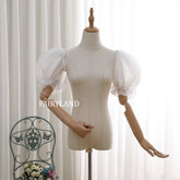 Sheer Organza Puff Bridal Sleeves – Soft Detachable Wedding Dress Sleeves