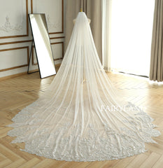 Glitter Sliver Beads & Sequins Bridal Veil Headpiece