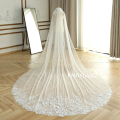 Sparkly Sliver Sequins Bridal Veil For Wedding With Sleeves