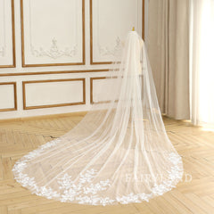 Country Wedding Veil Blush Veil With Flowers