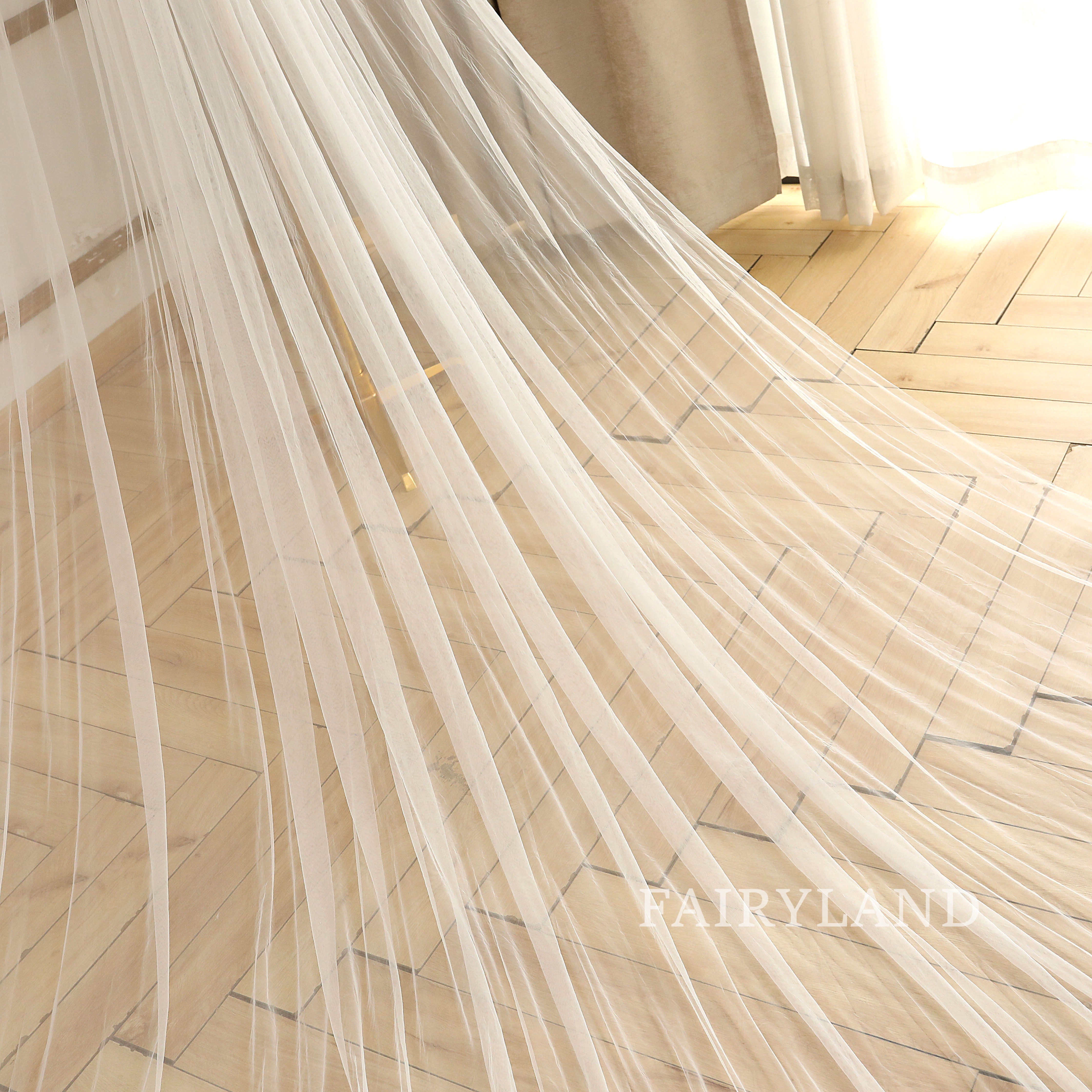 Plant Appliques Beading Sequins Bridal Veil Headpiece