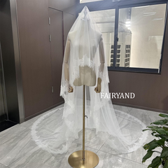 Blusher Veil, Lace Edge Bridal Veil, Mantilla Lace Wedding Veil, Lace Veil, Chantilly Lace Veil, Church Wedding Veil, Scalloped Edge Veil