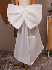 Oversized White Bow Train – Elegant Bridal Back Bow Accessory for Wedding Photoshoots by FAIRYLAND