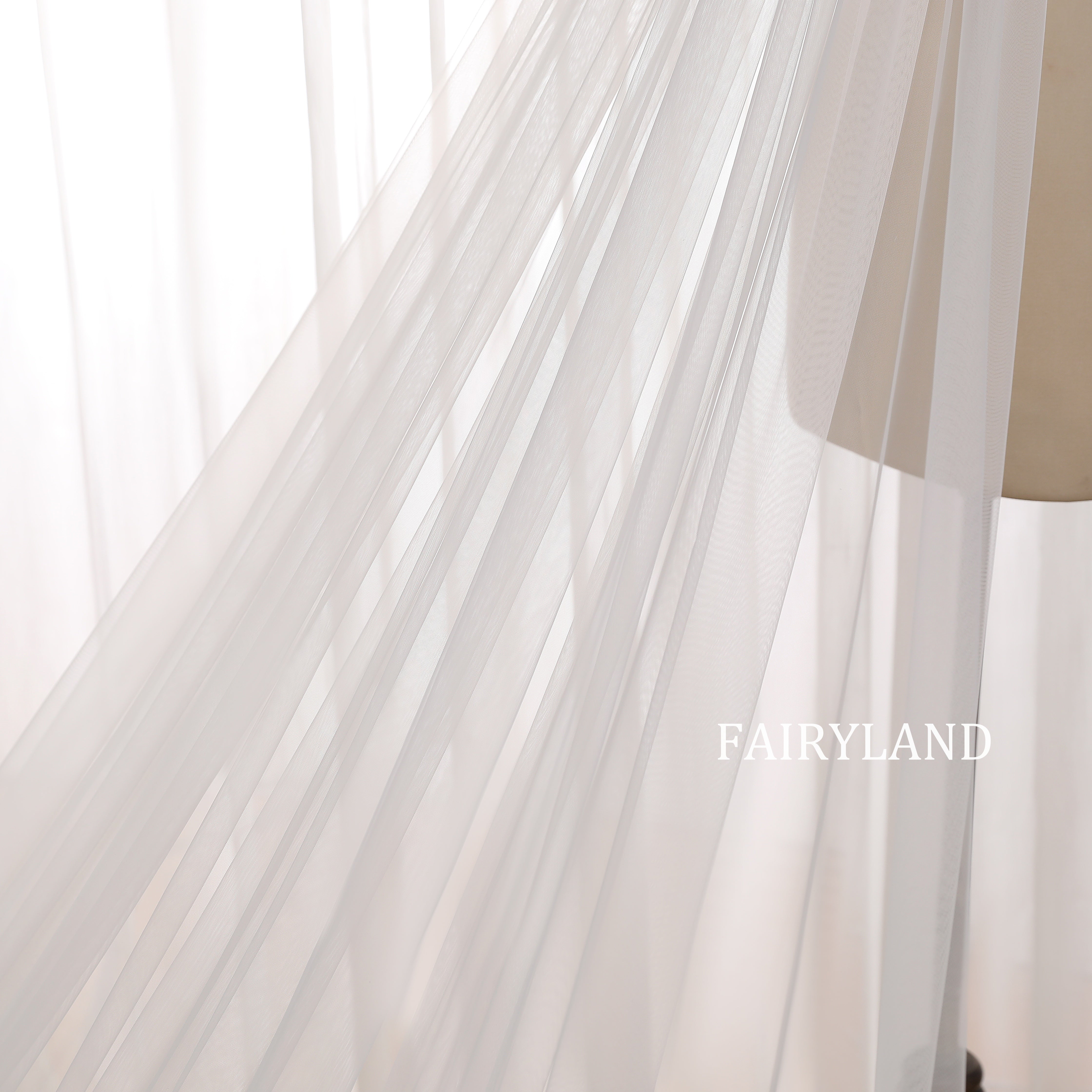 Cathedral Length Wedding Veil with Green Leaf & White Floral Embroidery – Boho Bride Long Train Veil