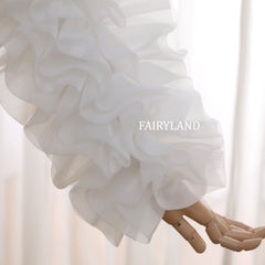 Fairyland Ruffled Organza Puff Sleeve Bolero | Statement Bridal Jacket