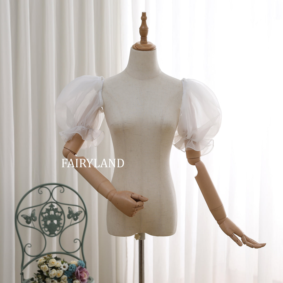 Sheer Organza Puff Bridal Sleeves – Soft Detachable Wedding Dress Sleeves