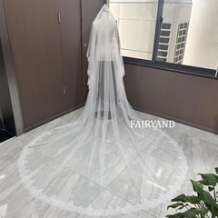 Blusher Veil, Lace Edge Bridal Veil, Mantilla Lace Wedding Veil, Lace Veil, Chantilly Lace Veil, Church Wedding Veil, Scalloped Edge Veil