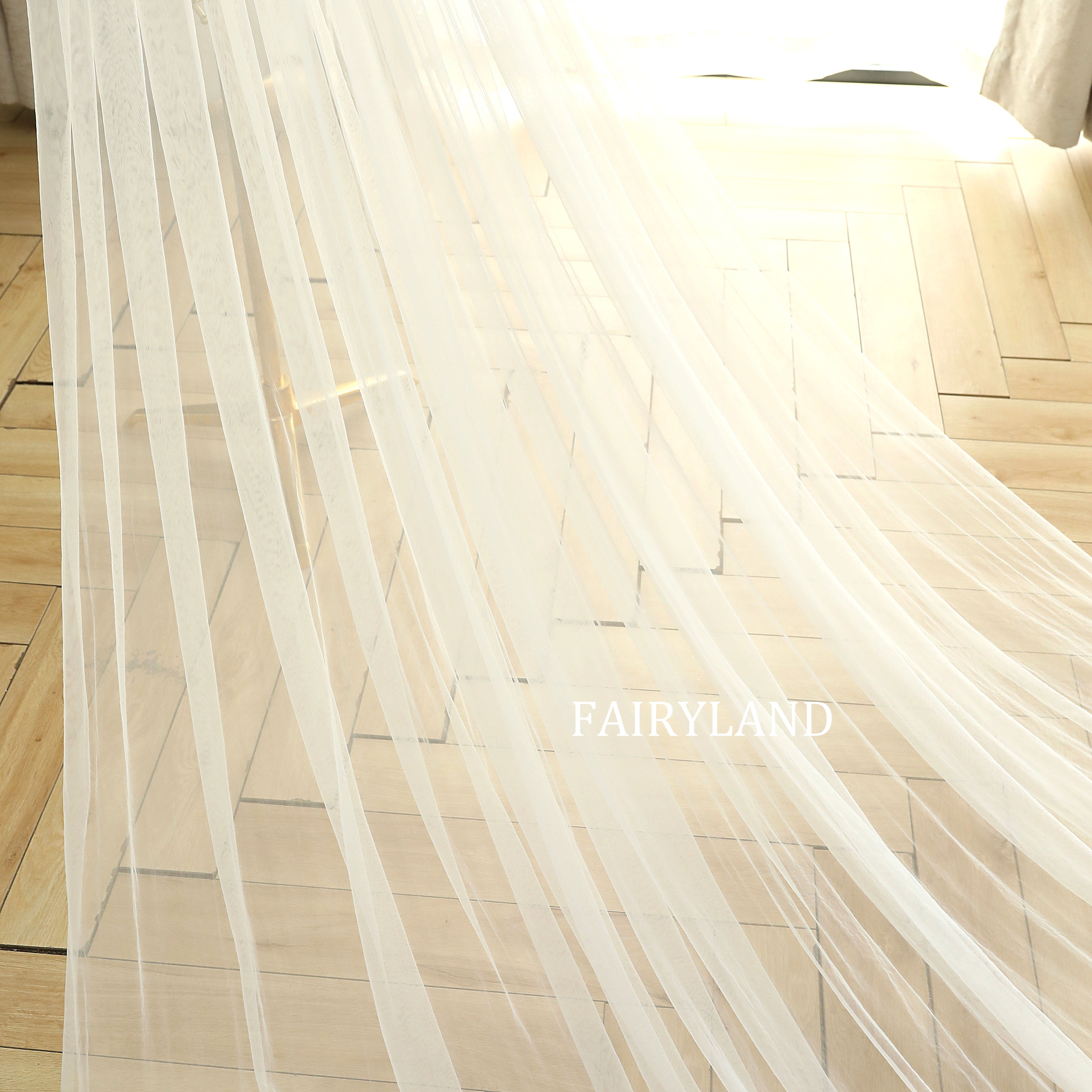 Plant Lace Bridal Veil - Delicate Flowers Wedding Veil